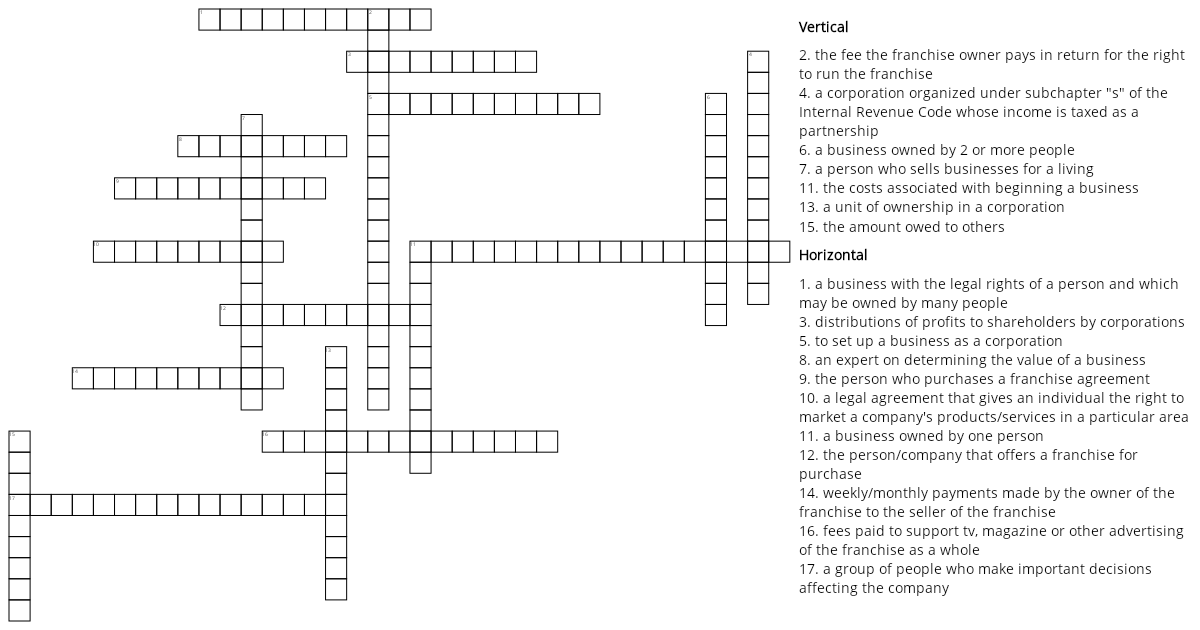 Chapter 4 Select a Type of Ownership | More Puzzles!
